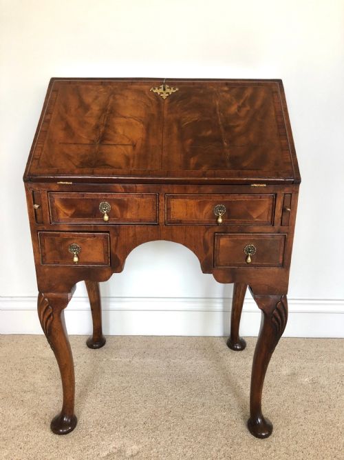 Antique Victorian Figured Walnut Bureau