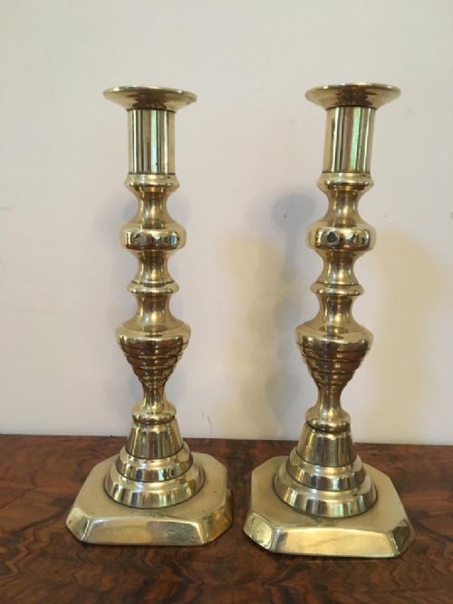 Pair of Antique Brass Candlesticks