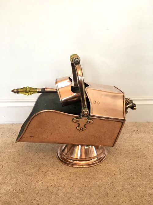 Quality George III Antique Copper Coal Scuttle