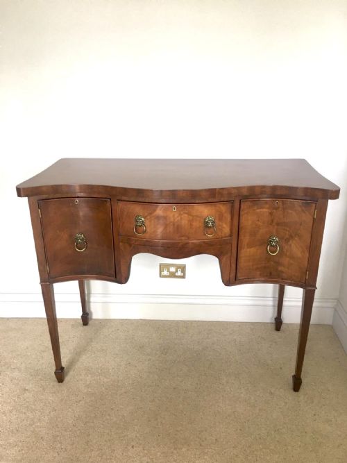 Antique Mahogany Serpentine Shaped Sideboard