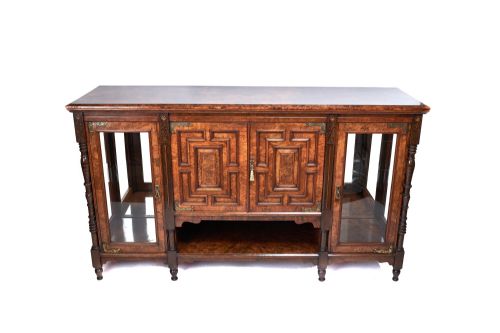 Exhibition Quality Antique Victorian Pollard Oak Credenza
