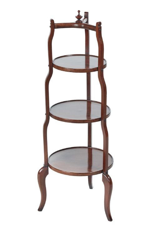 Edwardian Inlaid Three Tier Cake Stand