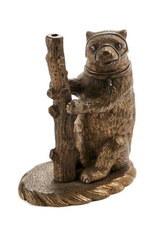 Unusual Pair of Antique Victorian Brass Bears