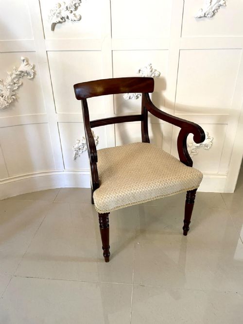 George III Mahogany Elbow Chair