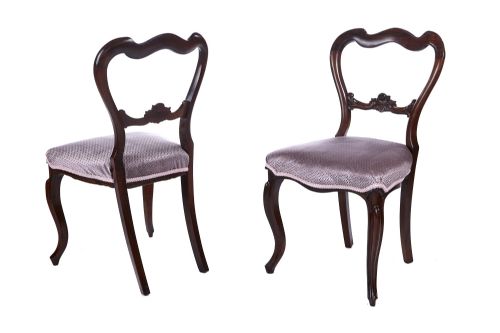 Quality Pair of Victorian Rosewood Side/desk Chairs