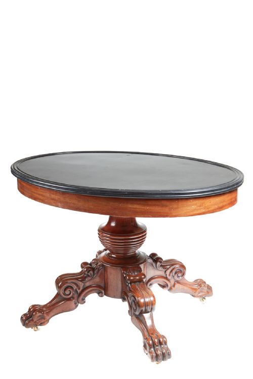 Outstanding Quality Oval French Marble Topped Gueridon Centre Table