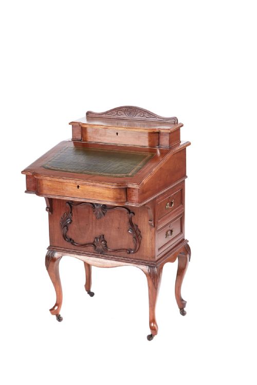 Victorian Freestanding Walnut Davenport