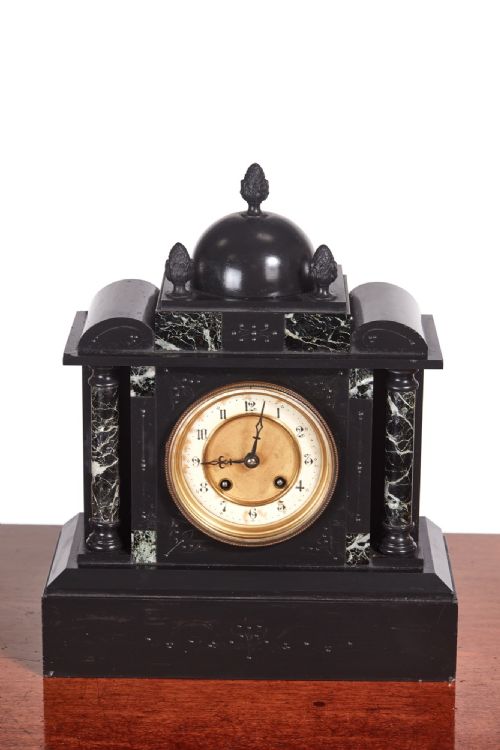 Antique Victorian Marble Eight Day Striking Mantel Clock 
