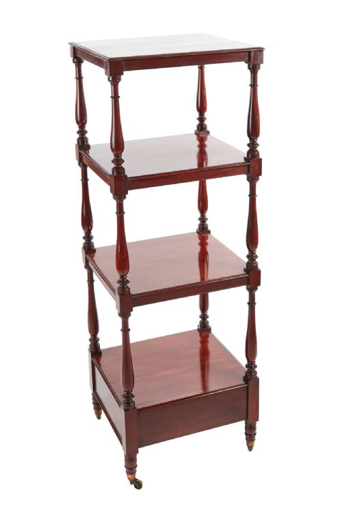 Quality William IV Mahogany Freestanding Four-tier Whatnot.