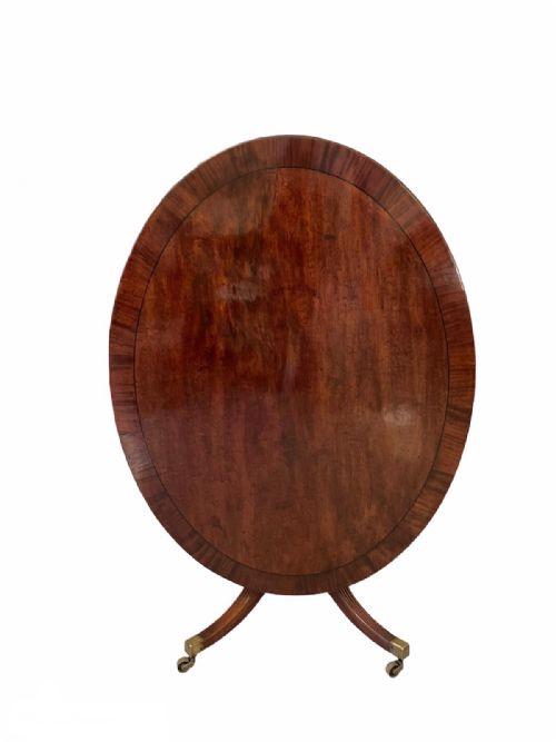 Large George III Antique Mahogany Oval Breakfast Table