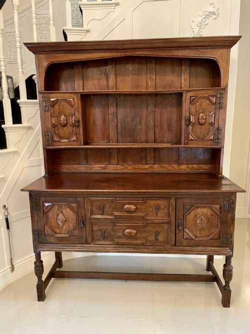 Quality Antique Oak Jacobean Style Dresser