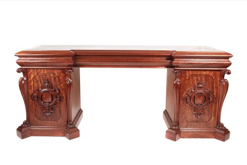 Large Magnificent Quality Antique William IV Carved Mahogany Sideboard