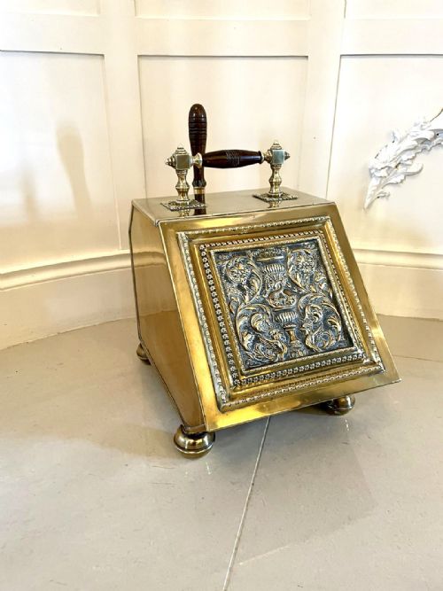 Quality Antique Victorian Brass Coal Scuttle
