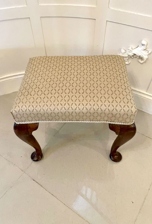 ANTIQUE VICTORIAN WALNUT STOOL - ADDITIONAL PHOTO 1