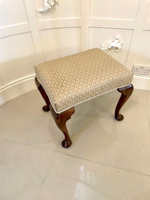 ANTIQUE VICTORIAN WALNUT STOOL - ADDITIONAL PHOTO 5