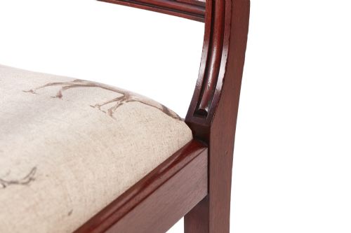 fig 1. Fine Pair of George III Mahogany Elbow / Desk Chairs