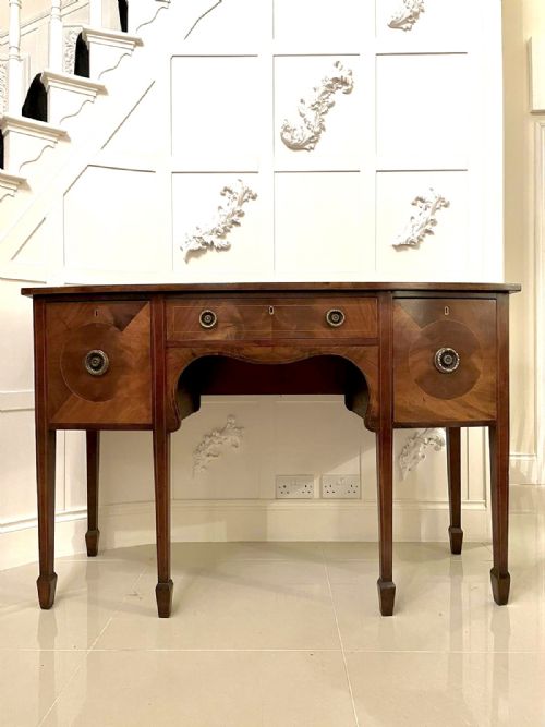 Antique George III Quality Mahogany Bow Fronted Sideboard