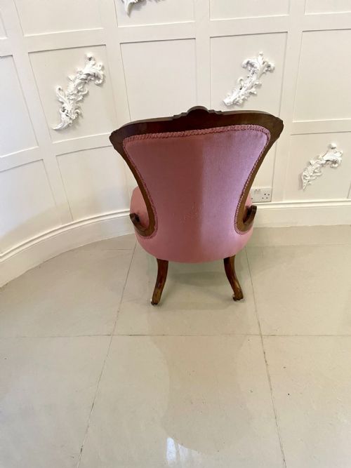 QUALITY ANTIQUE VICTORIAN WALNUT LADIES CHAIR - ADDITIONAL PHOTO 1