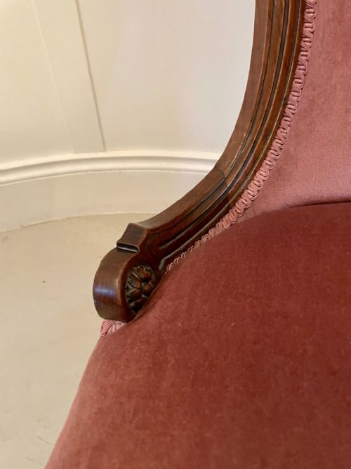 QUALITY ANTIQUE VICTORIAN WALNUT LADIES CHAIR - ADDITIONAL PHOTO 2