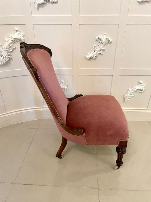 QUALITY ANTIQUE VICTORIAN WALNUT LADIES CHAIR - ADDITIONAL PHOTO 4