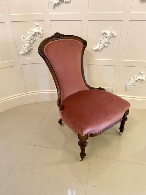 QUALITY ANTIQUE VICTORIAN WALNUT LADIES CHAIR - ADDITIONAL PHOTO 6