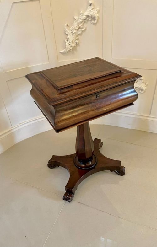 Quality Antique William IV Rosewood Work Box 
 
