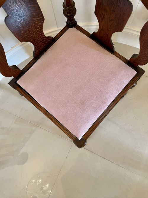 UNUSUAL ANTIQUE VICTORIAN OAK CORNER CHAIR - ADDITIONAL PHOTO 3