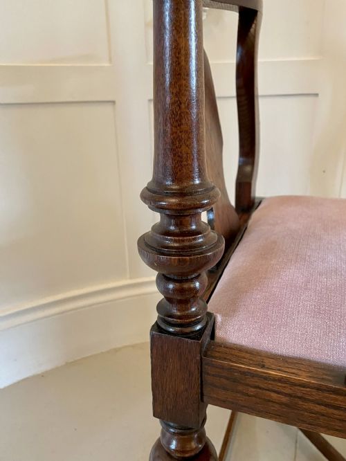 UNUSUAL ANTIQUE VICTORIAN OAK CORNER CHAIR - ADDITIONAL PHOTO 10