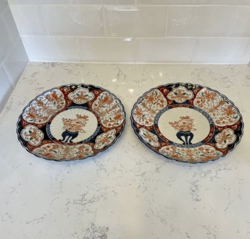 Quality Antique Pair of Japanese Imari Plates 

