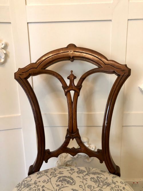 fig 1. Quality Set of 4 Antique Victorian Walnut Dining Chairs