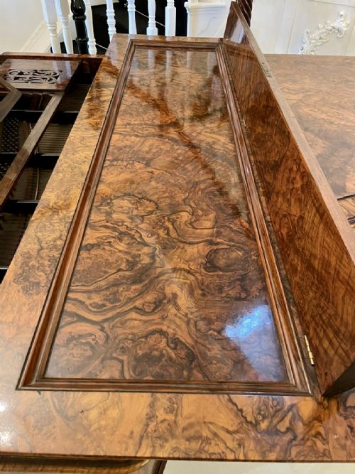fig 2. Magnificent Exhibition Quality Antique Victorian Burr Walnut Highly Decorated Grand Piano by Collard & Collard, London