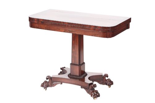 Quality Antique William IV Rosewood Card/side Table