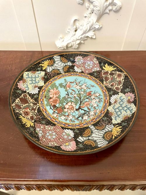 Quality Antique Japanese Cloisonne Plate 
