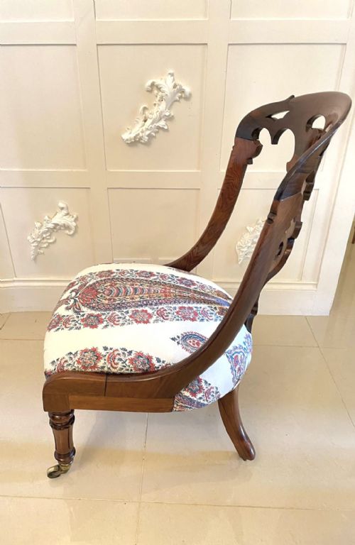 ANTIQUE VICTORIAN QUALITY ROSEWOOD SIDE CHAIR - ADDITIONAL PHOTO 2