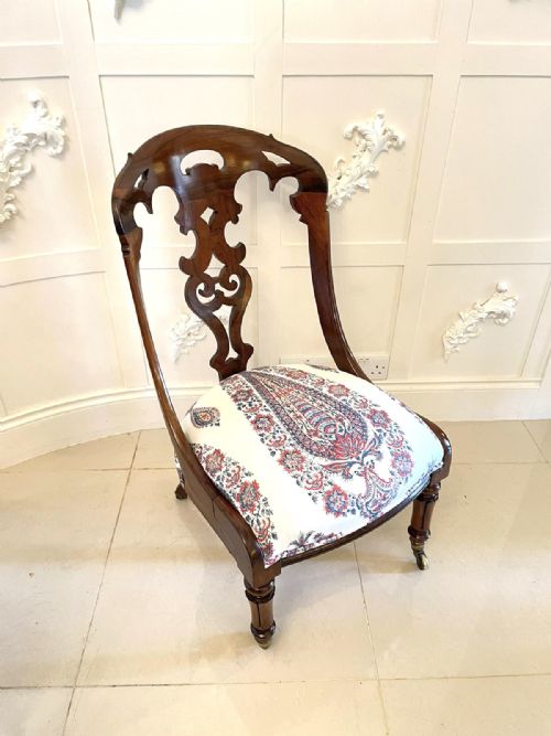 ANTIQUE VICTORIAN QUALITY ROSEWOOD SIDE CHAIR - ADDITIONAL PHOTO 4