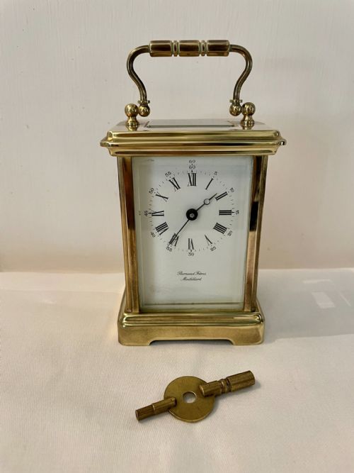 Antique Edwardian French Brass Carriage Clock 

