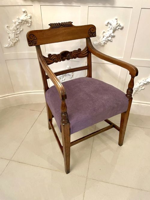 ANTIQUE REGENCY QUALITY MAHOGANY DESK CHAIR - ADDITIONAL PHOTO 1