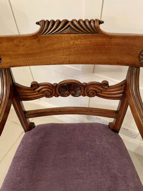 ANTIQUE REGENCY QUALITY MAHOGANY DESK CHAIR - ADDITIONAL PHOTO 3