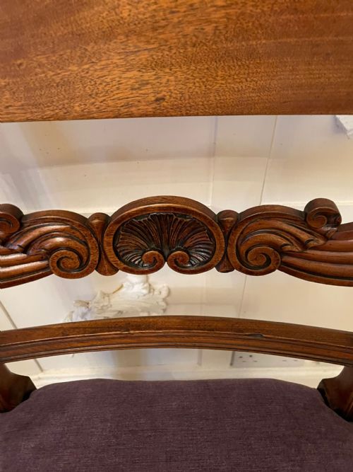 ANTIQUE REGENCY QUALITY MAHOGANY DESK CHAIR - ADDITIONAL PHOTO 4