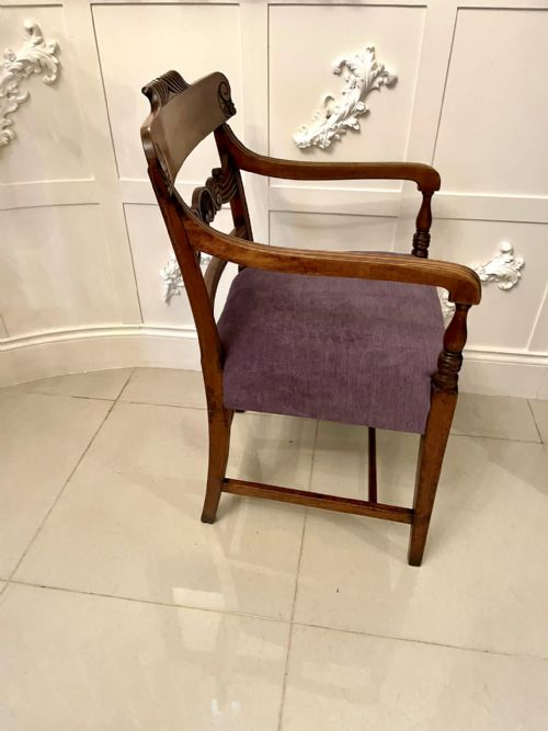 ANTIQUE REGENCY QUALITY MAHOGANY DESK CHAIR - ADDITIONAL PHOTO 5