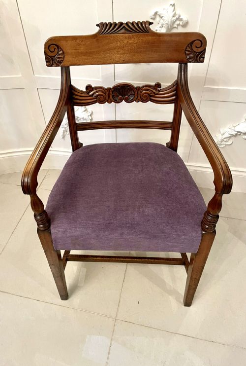 ANTIQUE REGENCY QUALITY MAHOGANY DESK CHAIR - ADDITIONAL PHOTO 7