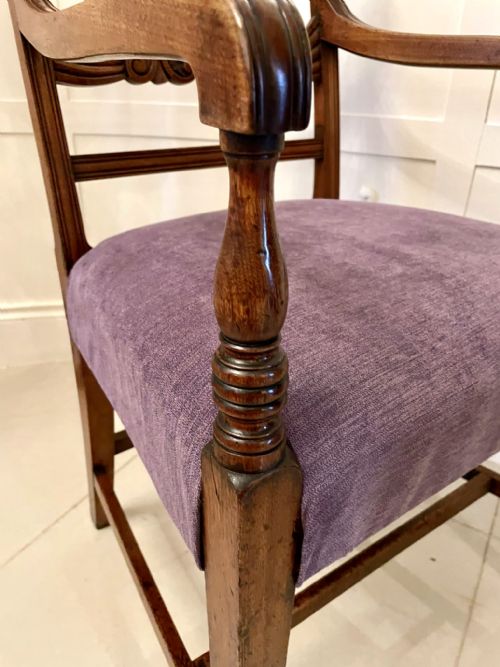 ANTIQUE REGENCY QUALITY MAHOGANY DESK CHAIR - ADDITIONAL PHOTO 11