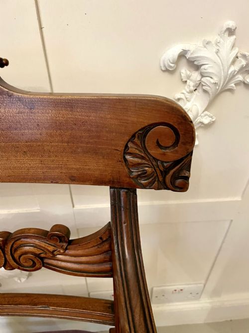 ANTIQUE REGENCY QUALITY MAHOGANY DESK CHAIR - ADDITIONAL PHOTO 13