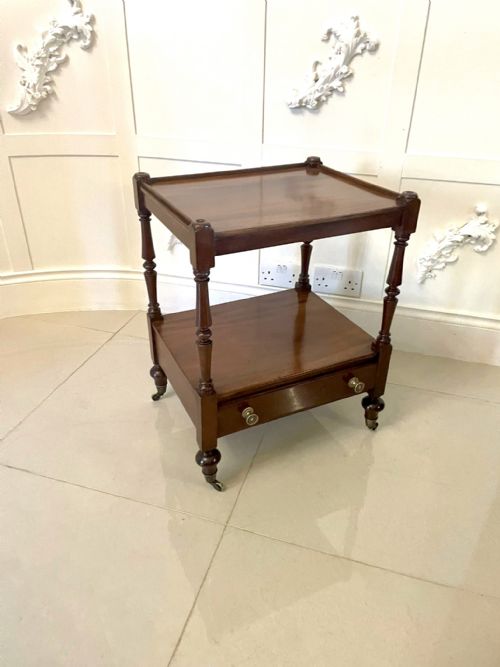 Antique George III Quality Mahogany Lamp Table