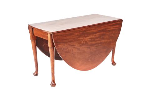 Large Antique 19th Century George III Mahogany Drop Leaf Dining Table