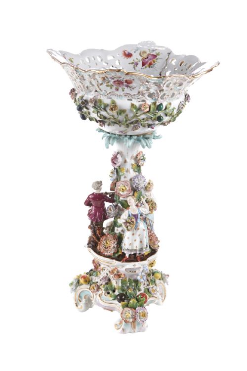 19th Century Meissen Style Pedestal Comport
