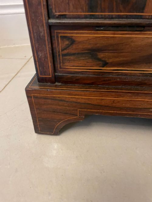 ANTIQUE EDWARDIAN QUALITY ROSEWOOD INLAID SIDE CABINET - ADDITIONAL PHOTO 1