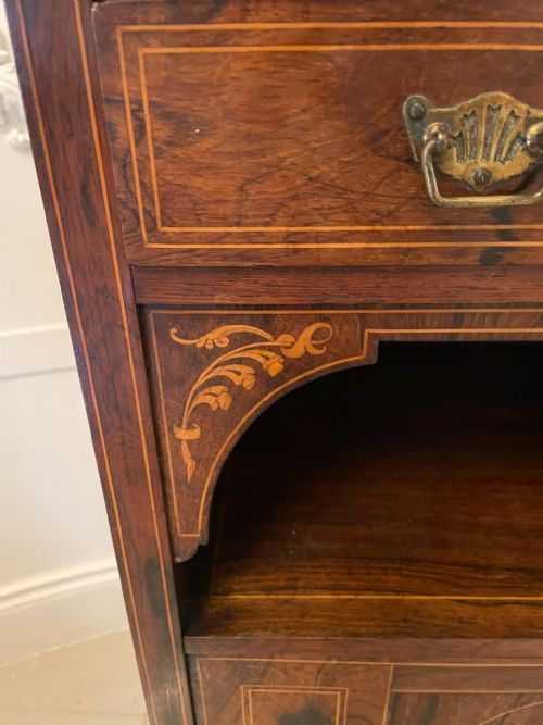 ANTIQUE EDWARDIAN QUALITY ROSEWOOD INLAID SIDE CABINET - ADDITIONAL PHOTO 2