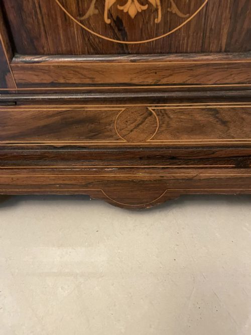 ANTIQUE EDWARDIAN QUALITY ROSEWOOD INLAID SIDE CABINET - ADDITIONAL PHOTO 5