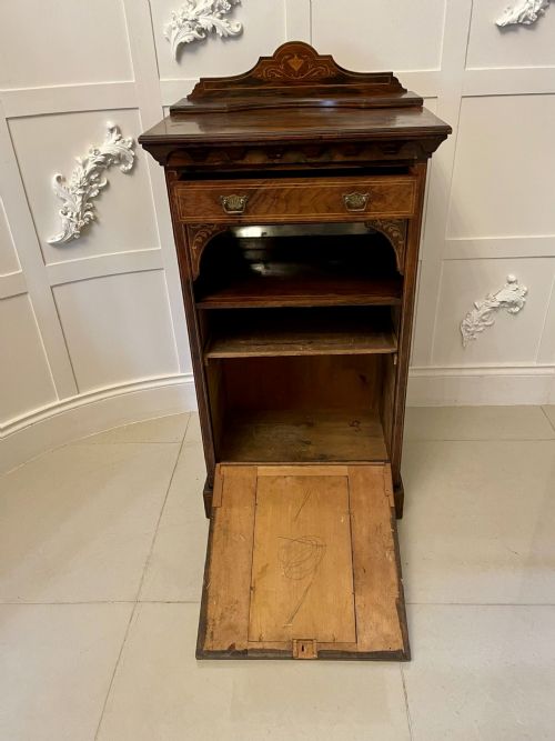 ANTIQUE EDWARDIAN QUALITY ROSEWOOD INLAID SIDE CABINET - ADDITIONAL PHOTO 7